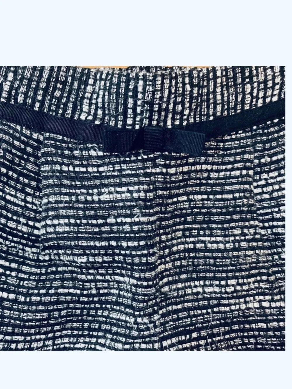 Janie and Jack 2T Black White Tweed Metallic Bow Shorts Preppy Chic